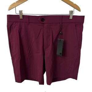 Greyson Golf Shorts Size 35 Men's 8" Montauk Hawkeye Burgundy